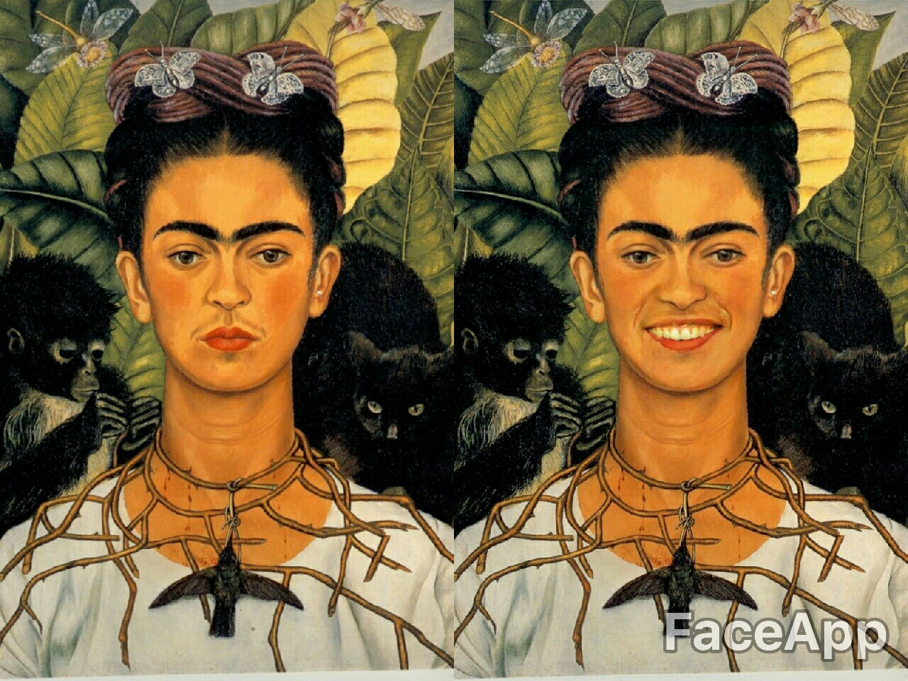 Фрида Кало автопортрет с терновым ожерельем и Колибри